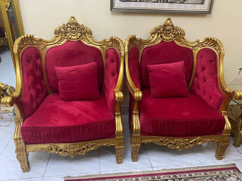 7-Seater Sofa Set – Sheesham Wood (Chiniot Made) For Sale 5