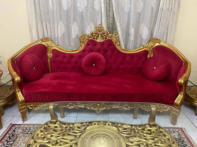 7-Seater Sofa Set – Sheesham Wood (Chiniot Made) For Sale 8