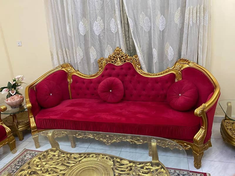 7-Seater Sofa Set – Sheesham Wood (Chiniot Made) For Sale 10