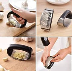 Garlic Press Rocker – Stainless Steel Garlic Press, Versatile Garlic C