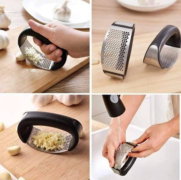 Garlic Press Rocker – Stainless Steel Garlic Press, Versatile Garlic C 0