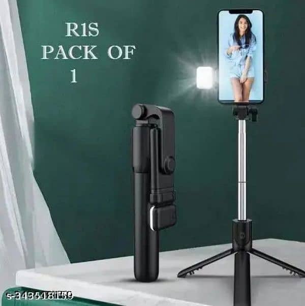 4 in one Selfie Stick With LED Light and Remote. 3