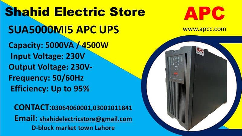 APC SMART UPS 1500VA ,3000VA ,5000VA PURE SINE WAVE UPS 18