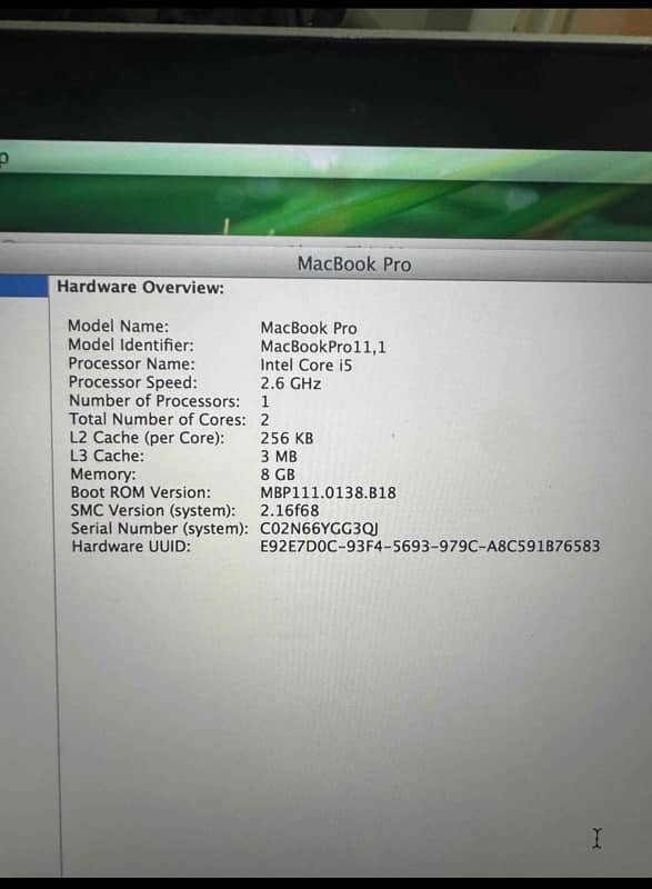 Apple MacBook pro i5 2014 brand new very less used Howa hai 8/256 1