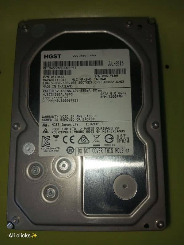 HGST 3 TB hard drive 1