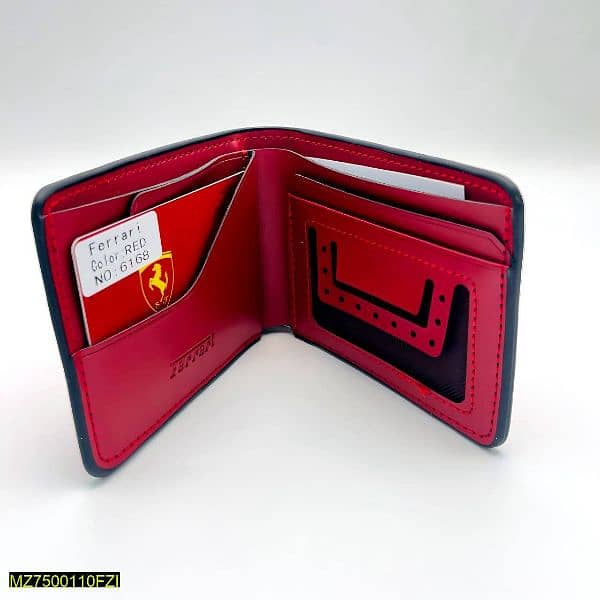 Men's LEATHER PLAIN BI-FOLD WALLET 2