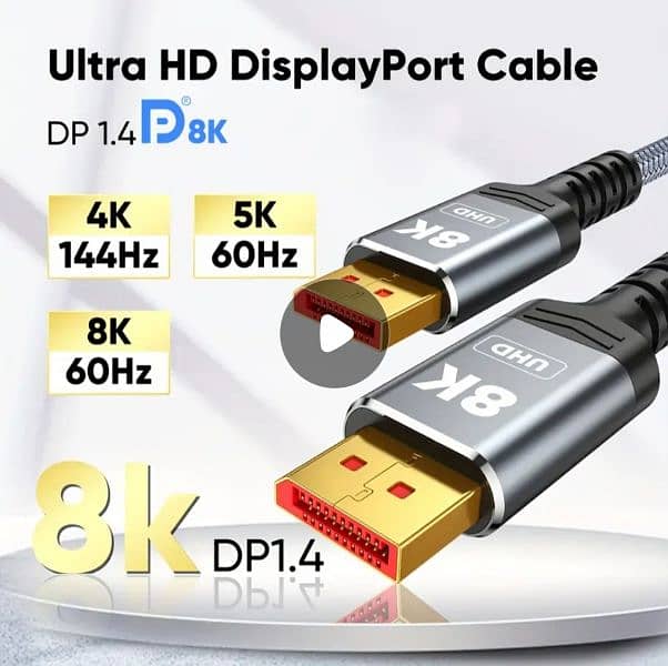 High quality Display port cable 1.4v for 4k and 8k display 0