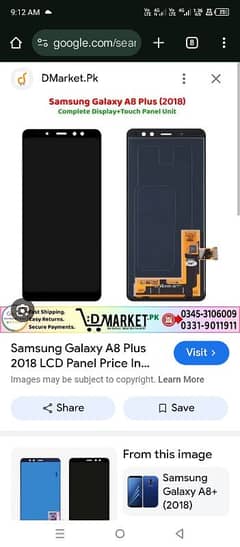 Samsung Galaxy a8 plus 2018's panel