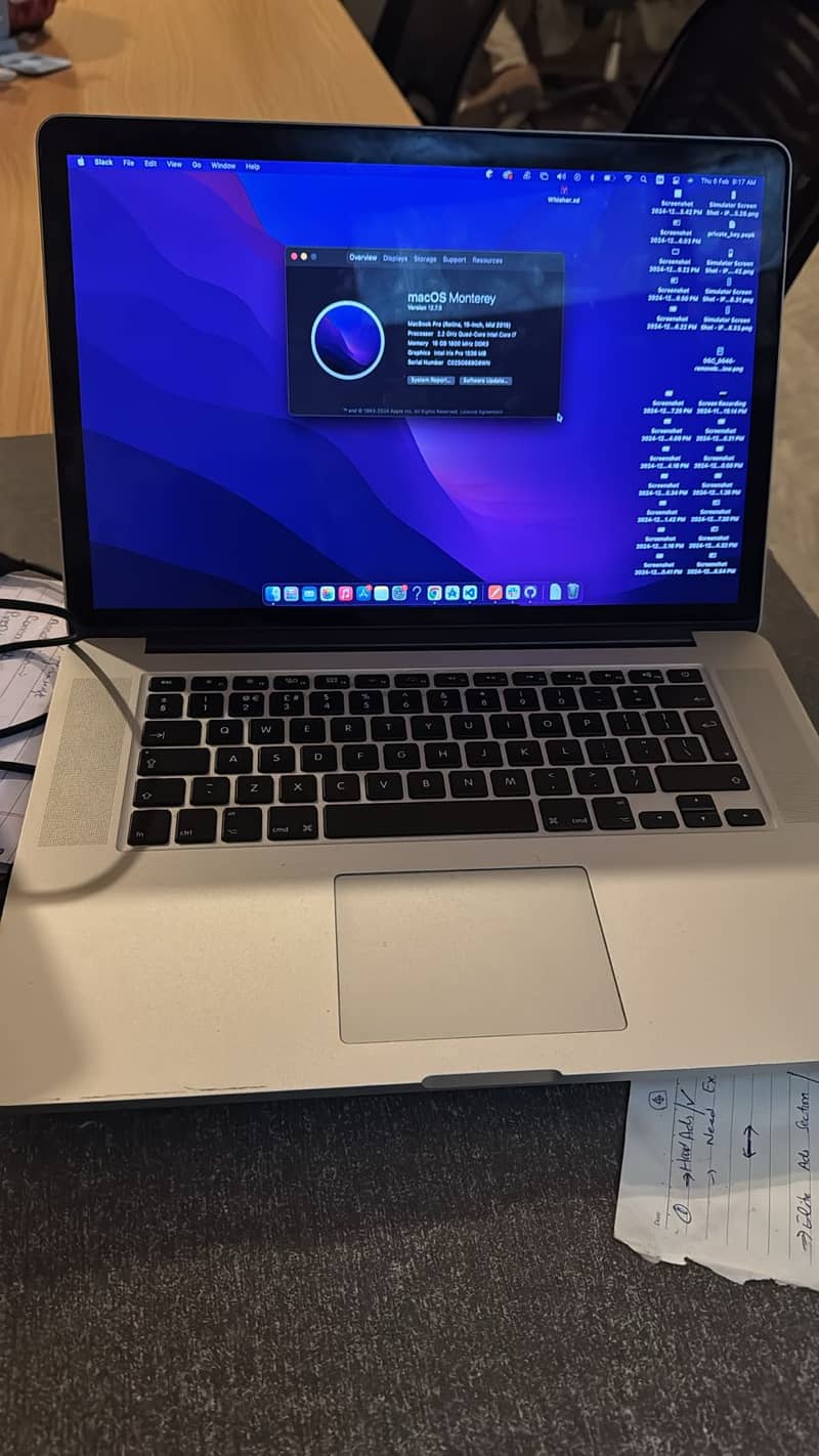 Macbook Pro 2015 i7 | 15 inches | 16GB  | 256 GB | Retina display 0