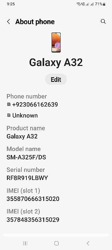 Samsung A32 for sale Ram 6 Rom 128 3