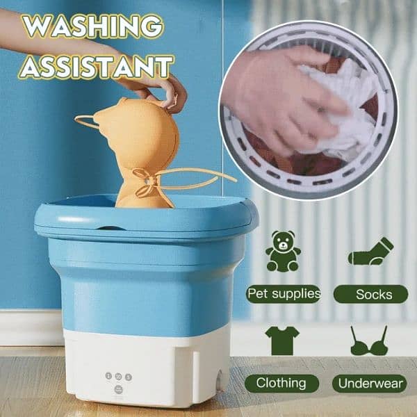 Mini Foldable Washing Machine with Spin Dryer 0