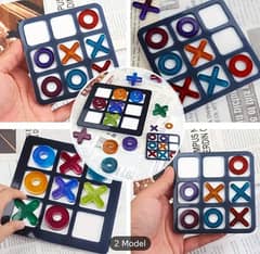 "Handmade Resin Tic-Tac-Toe & Domino Set – Unique & Stylish Gifts"