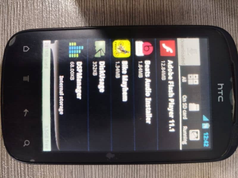 HTC PICO HTC EXPLORER a310e internal memry 4gb with sd 16gb PTA aprov 2