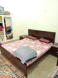 Pure Wooden King Size Bed Set Complete