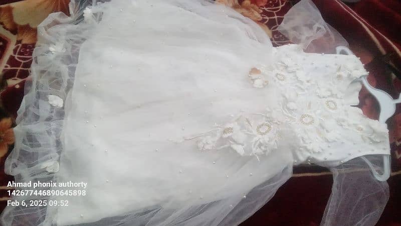 White fairy frock with big flair 0