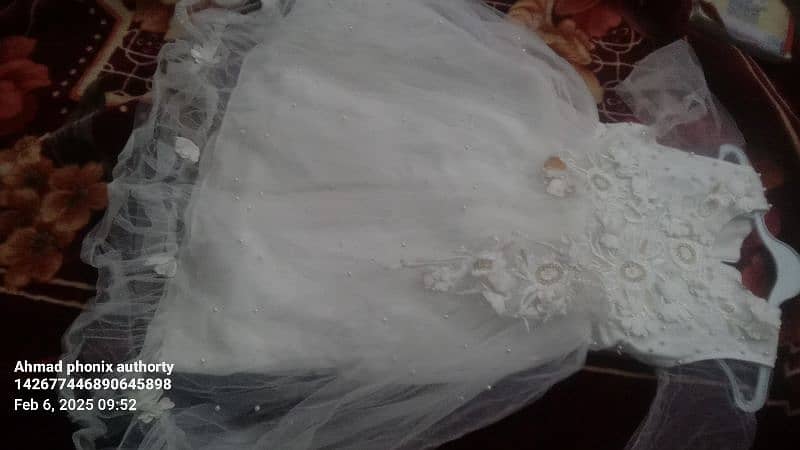 White fairy frock with big flair 2