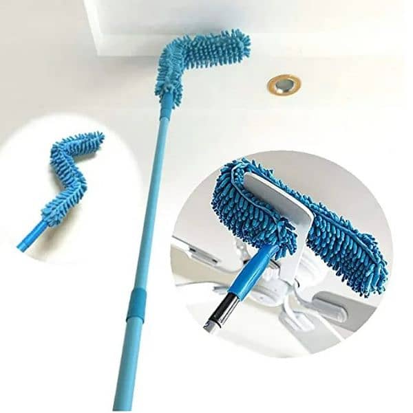 Flexible Micro-Fiber Duster With Telescopic Stainless Steel Handle 3