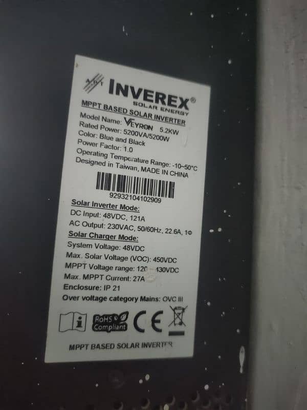 inverx 5.2 kw hibred inverter want to sale 0