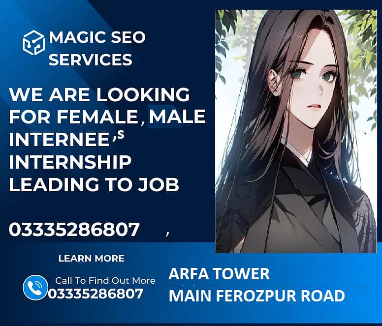 Free Internship Training of SEO for Matric / FA Females 0