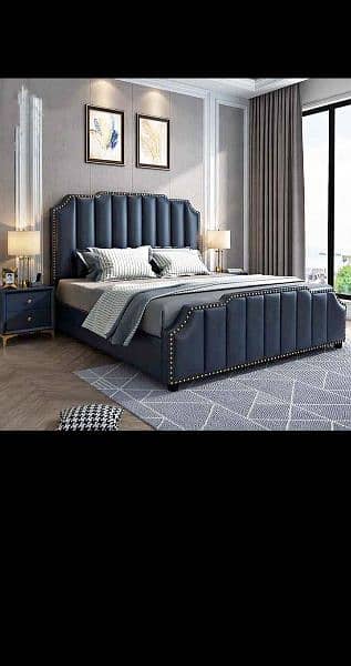 double bed \ king size bed \ wooden bed \ luxury bed \ bed for sale 0