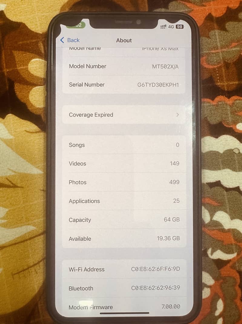 Apple iPhone XS Max PTA Approved 7