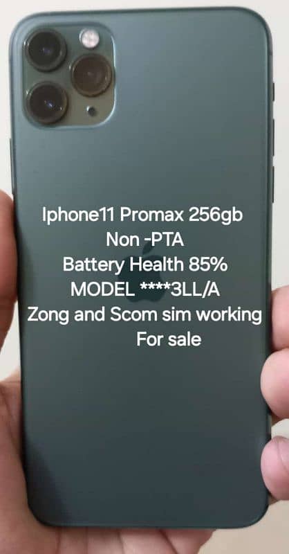 11 Promax 256 GB , Non PTA. Sim Working 0