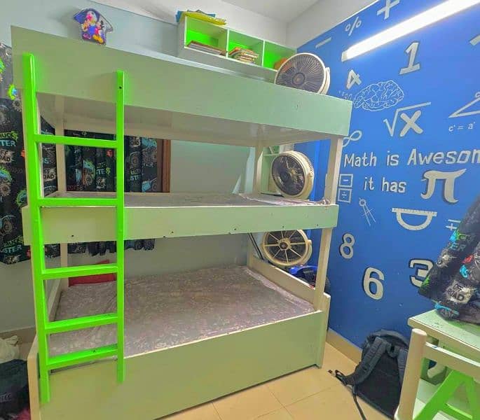 Bunker , children bed, bed , study table with chair 0