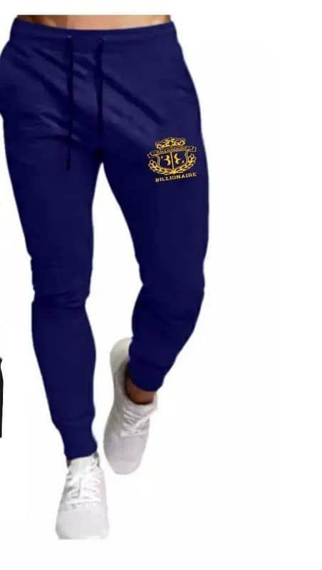 Men's Polyester Printed Track Suit - 3 Pcs in Blue - With Cap 1