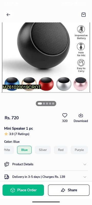 Mini Speaker 1 pc 0