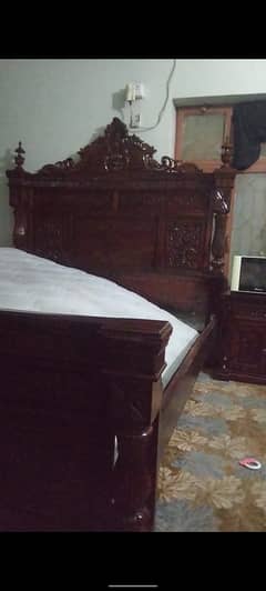 Original Wooden Double Bed For Sale In Lahore