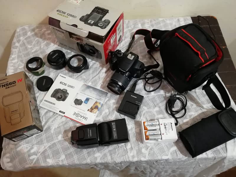 Urgent Sale Cannon 1200D with all accessories 03472802321 7