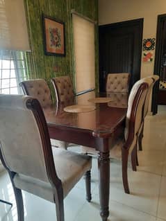 Wooden Dining Table and Chairs