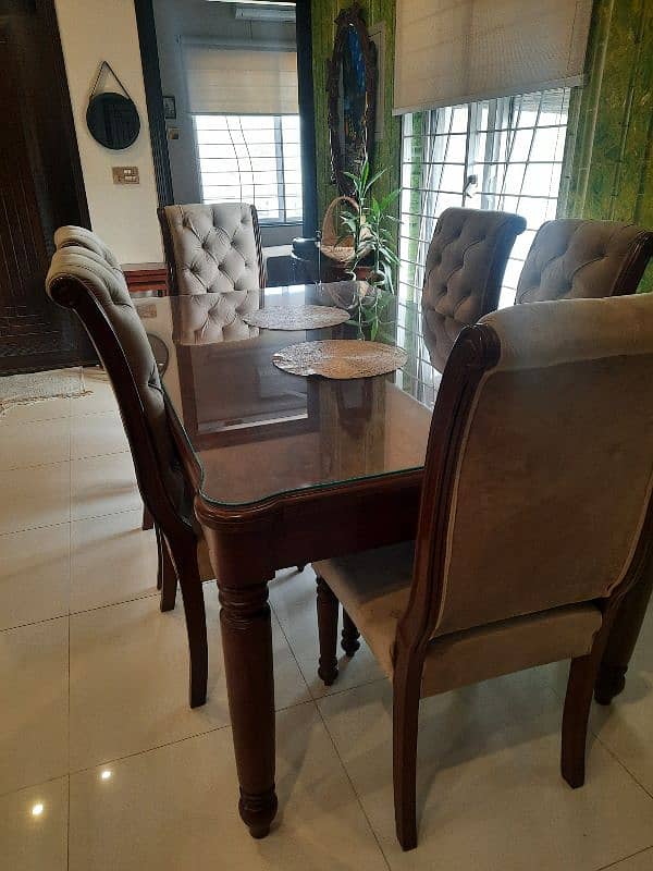 Wooden Dining Table and Chairs 3