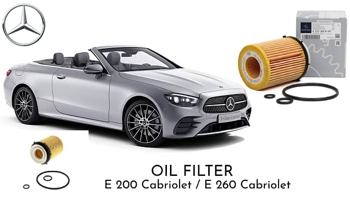 Mercedes  Oil Filter - 2701800109 - Mercedes  E 200 Cabriolet / E 260 0