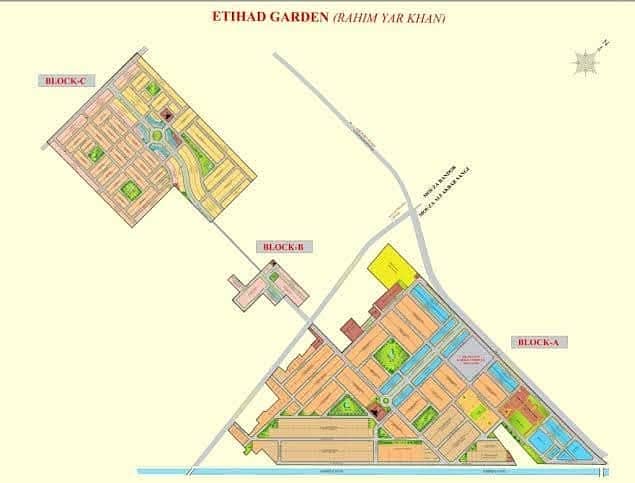 8 Marla Commercial Plot For Sale,  Etihad Garden  Ryk 18