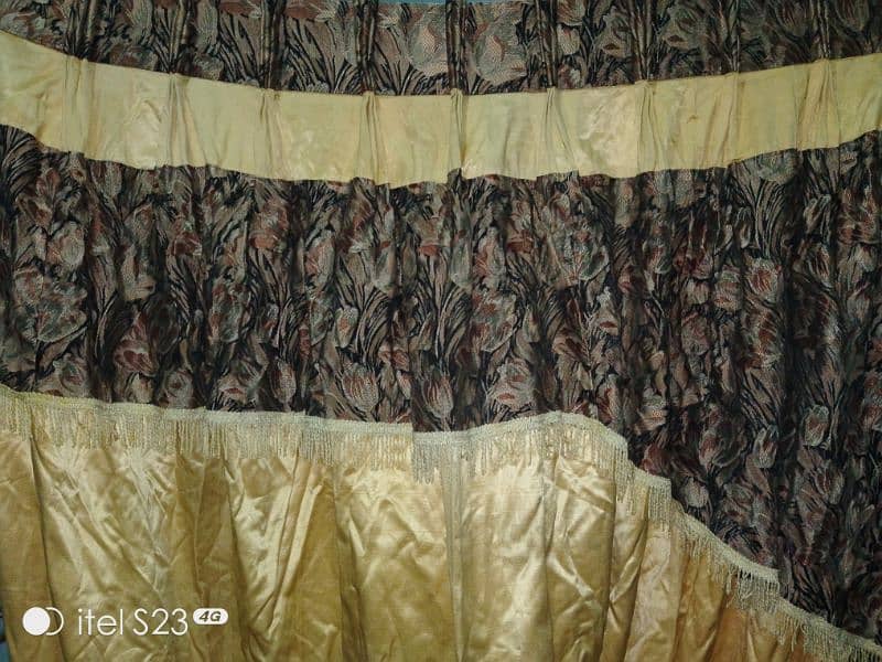 Shiny yellow colour curtains 0