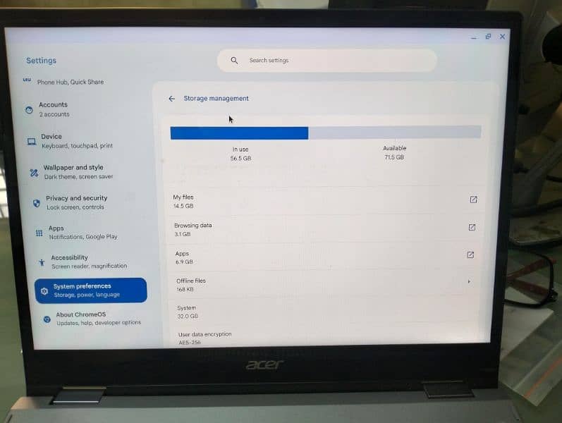 Acer Chromebook Spin 713 just Like New 11