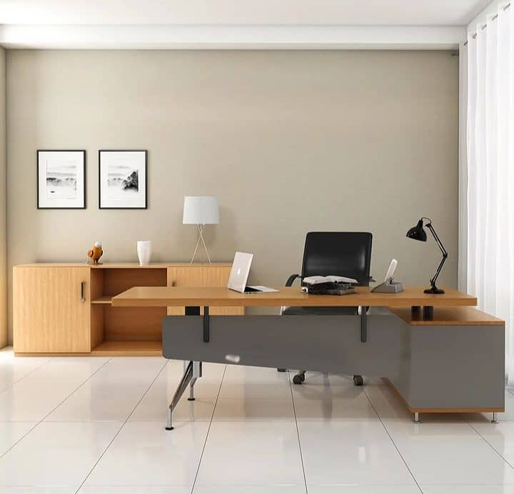 4. Ergonomic Executive Desk, Perfect for Workspaces, Elegance & Functi 12