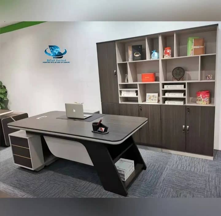 4. Ergonomic Executive Desk, Perfect for Workspaces, Elegance & Functi 14