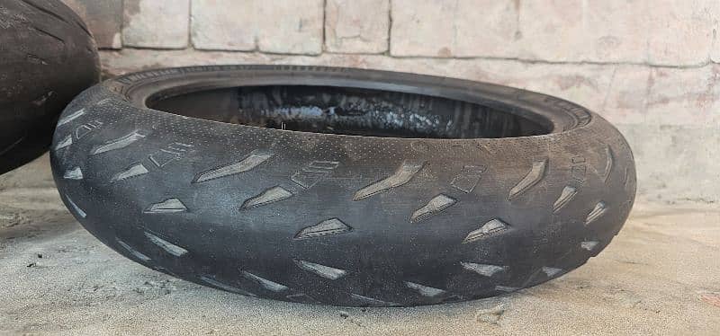 heavy bike tire michelin power 5 used tire 0