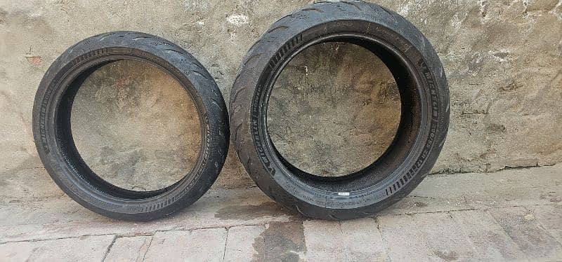 heavy bike tire michelin power 5 used tire 2