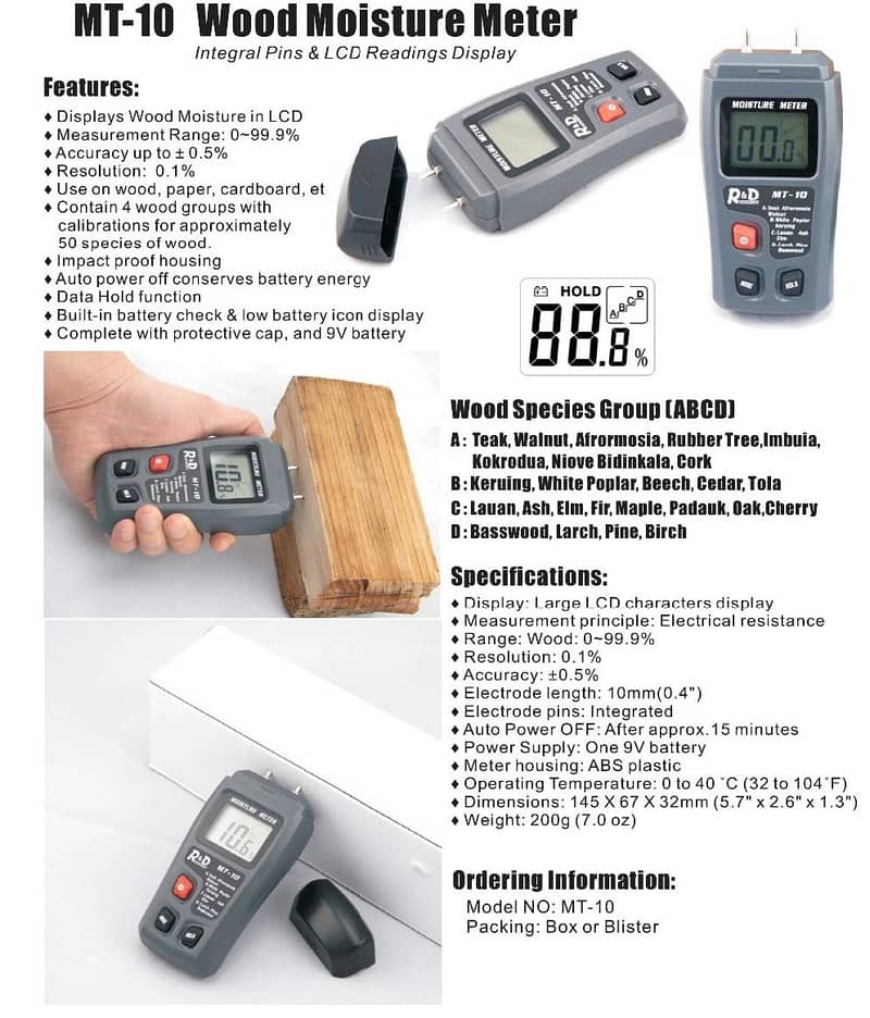 Wood Moisture Meter Dampness Meter 3