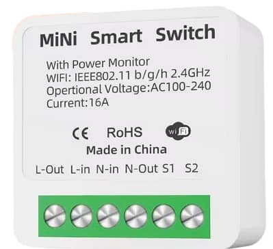 Smart WiFi Switch Module – 16A Heavy-Duty Appliances, Power Monitor 1