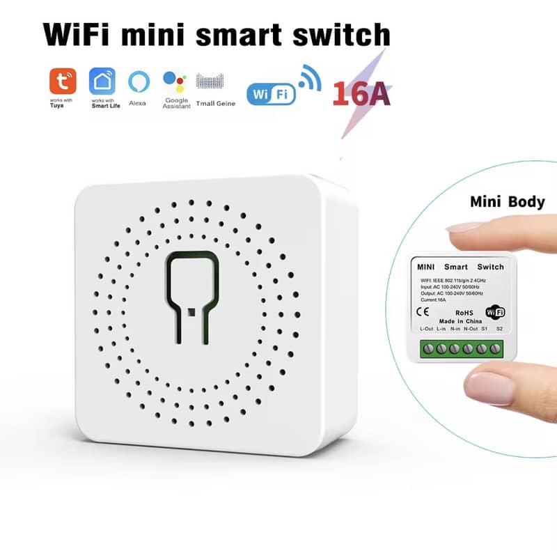 Smart WiFi Switch Module – 16A Heavy-Duty Appliances, Power Monitor 3