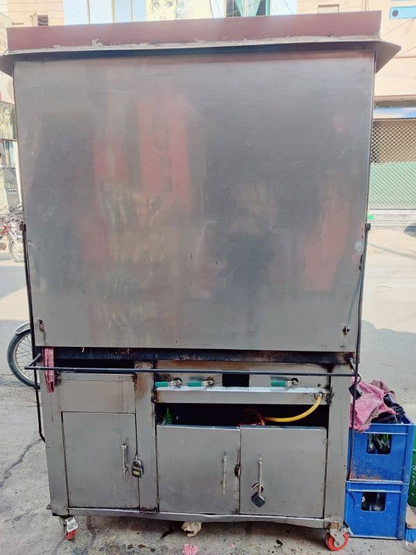 Burger shawarma counter with fryer 0