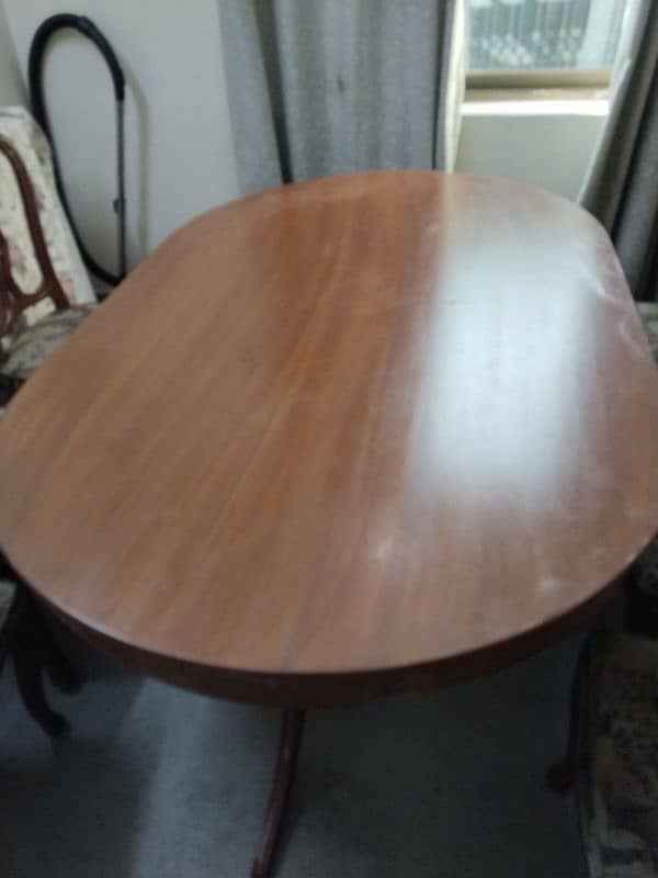 urgent seal wood dining table with 6 chair 1