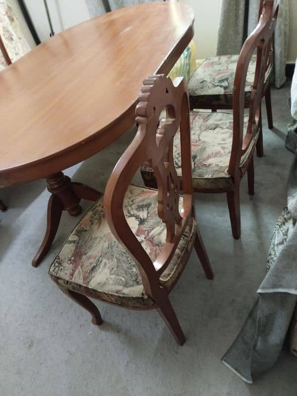 urgent seal wood dining table with 6 chair 4