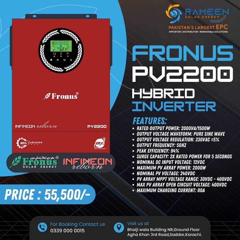 FRONUS Solar Inverter – 2000W | Pure Sine Wave | Best Price In Karachi 0