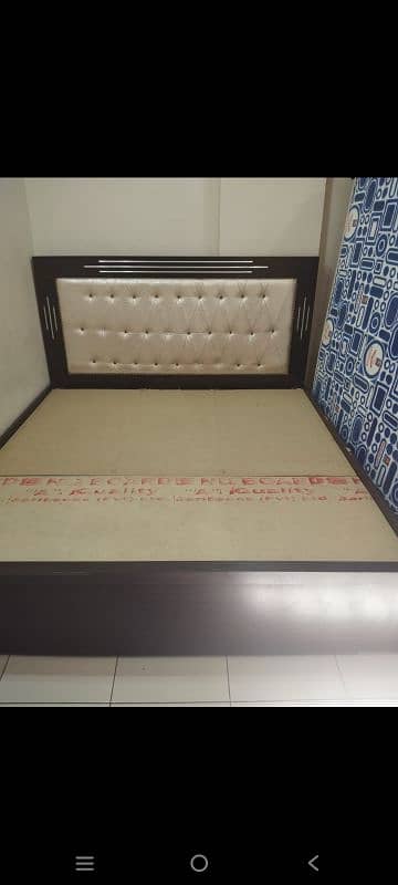 wooden bed king size without mattress 0