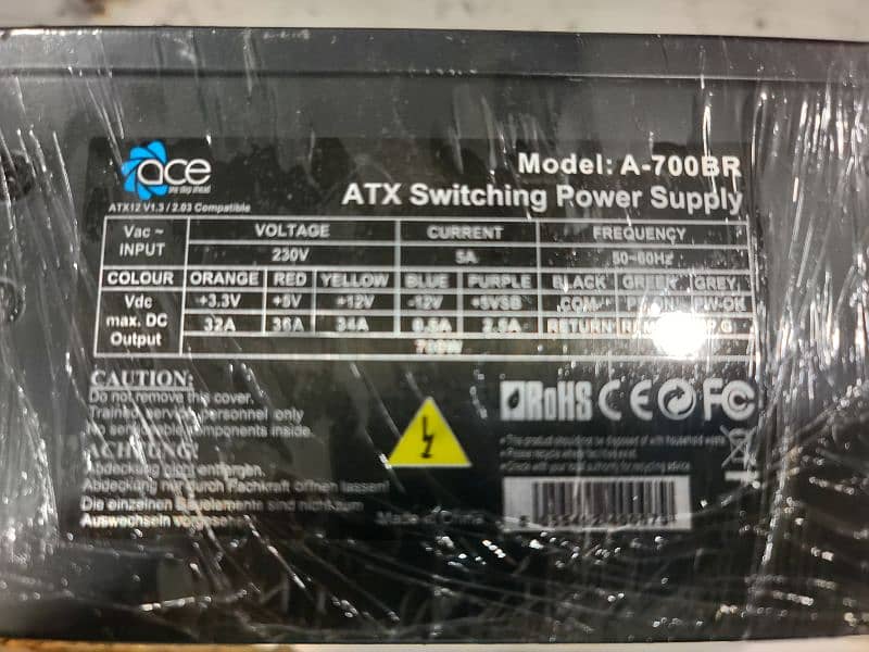 Branded Gaming Power Supply  ACE 700 0